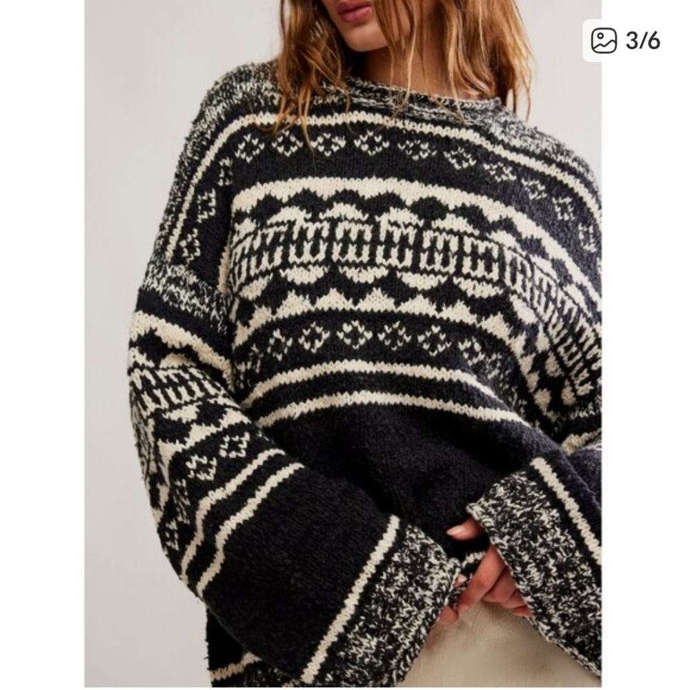 FREE PEOPLE Dani Patterned Sweater